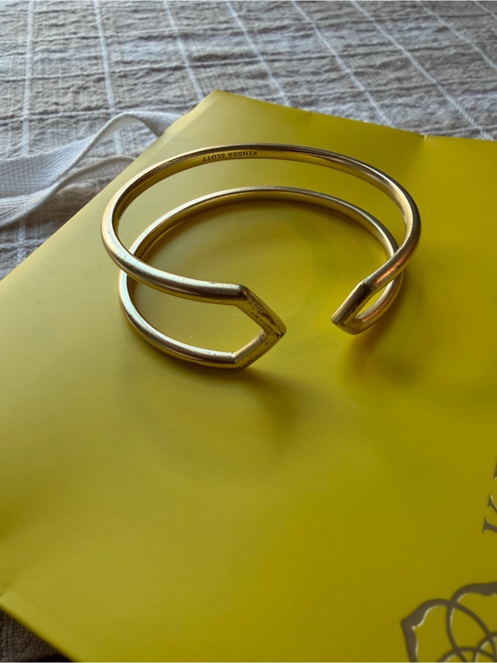Kendra Scott Gold Open Double-Band Cuff Bracelet